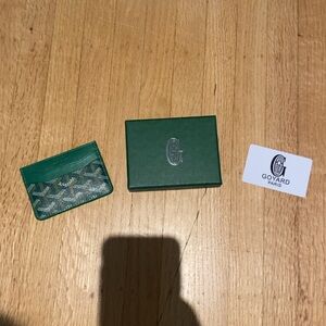 Goyard Green Card Holder with Box Set